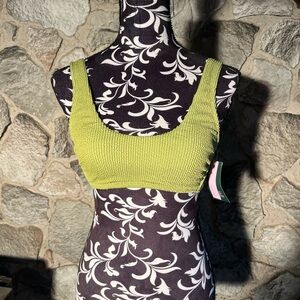 NWT Wild Fable Green Bikini Top XS